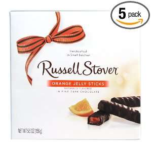Russell Stover Dark Chocolate Orange Jelly Strings, 5.5 Ounce Boxes 