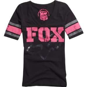 Fox Racing Trick Football Girls Short Sleeve Racewear Shirt   Black 
