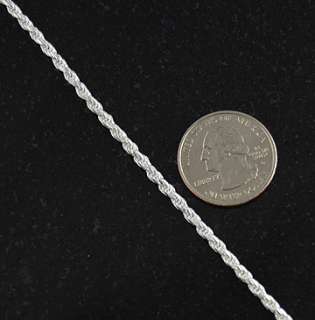 Sterling Silver Diamond Cut Rope 3mm Necklace Chain Solid .925 Italian 