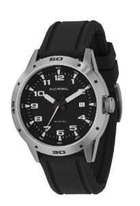  Fossil Mens AM4239 Black Rubber Watch Fossil Watches