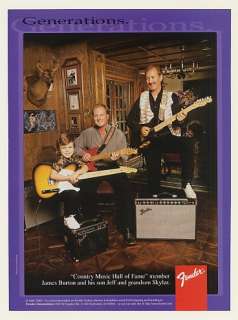 1997 James Jeff Skylar Burton Fender Photo Print Ad  