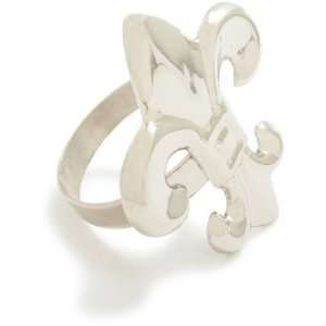 Silver Fleur de Lys Napkin Ring 