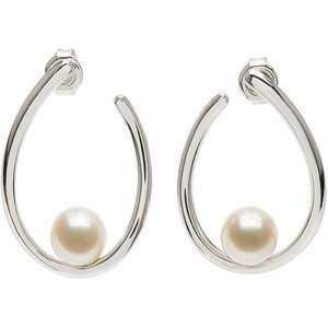   Pair 07.00 Mm 07.50 Mm Freshwater Cultured Pearl earrings Jewelry