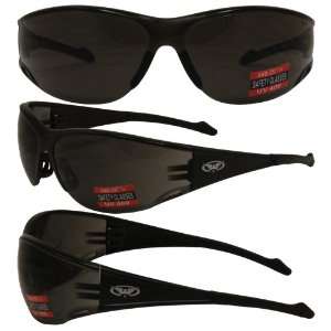Global Vision Full Throttle Safety Sunglasses Black Frame Smoke Lens