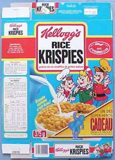 France 1990 Kelloggs Rice Krispies Cereal Box ab457  