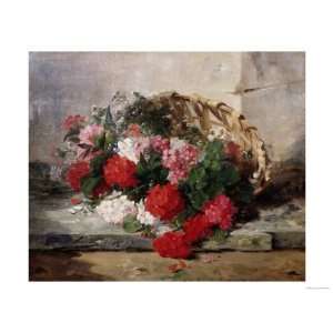  Basket of Geraniums Giclee Poster Print, 24x18