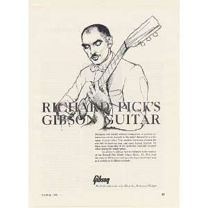 1960 Richard Pick Gibson Classic Guitar Print Ad (Music Memorabilia 