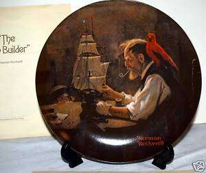 Vintage 1980 Knowles Norman Rockwell Plate The Ship Builder  