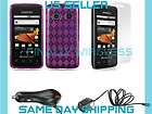 Pink Checker TPU Candy Case+LCD Cover+Home+Car Chargers Samsung 