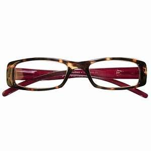 ICU Eyewear Reading Glasses Rectangle Frame Solid Color Temples +1.25 