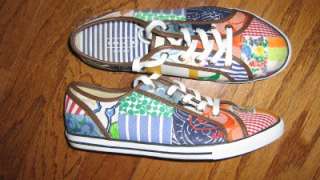 COACH PATCHWORK SNEACKERS SHOES SZ 9.5M GENTLY WORN  