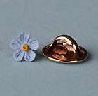 masonic hand painted forget me not lapel pin from wales
