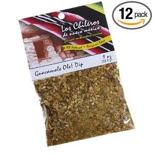 Los Chileros Guacamole Ole Dip Mix, 1 Ounce Packages (Pack of 12 