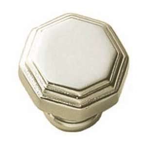     Solid Brass Octagonal Knob with Stepped Edging