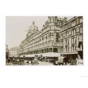 An Exterior View of Harrods London Giclee Poster Print 