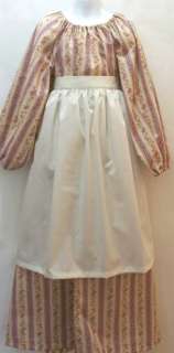 Little House on the Prairie dress set Colonial Costume Pioneer Girl 