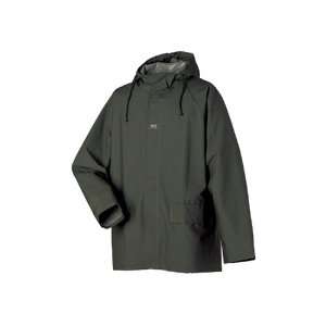 Helly Hansen 70211 480 M W/Hood Green Med Hh Rainwear Pvc Jacket 