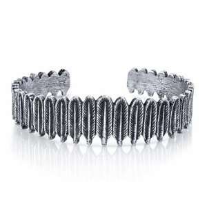  House of Harlow 1960 Small Silver Feather Row Cuff 