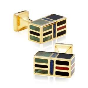  Vermeil Multi Stone Cufflinks CLI IB 5 GL Jewelry