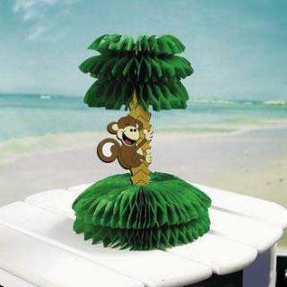   PALM TREE with MONKEY CENTERPIECE Tropical Luau Party Tale Decoration