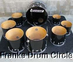 Vintage Ludwig 8 Piece Drum Set Concert Toms Maple Shells Kit  