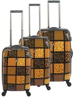   brown 3 pc luggage set 4 wheeled spinner luggage retails for $ 840 00