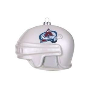   Avalanche NHL Glass Hockey Helmet Ornament (3)