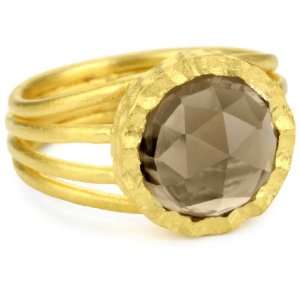  Kevia Smoky Quartz Four Band Ring, Size 7 Jewelry