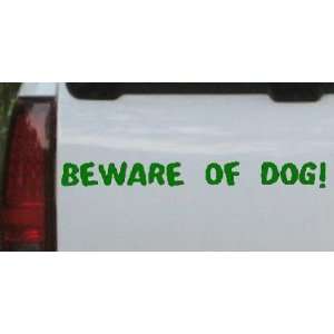 Dark Green 50in X 5.6in    BEWARE OF DOG Decal Animals Car Window Wall 