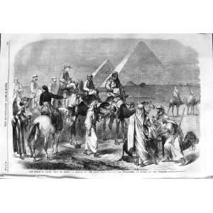  1862 PRINCE WALES EGYPT ENCAMPMENT DIJEH PYRAMIDS