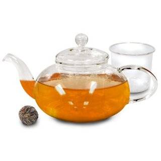 Primula 40 Oz. Daisy Glass Tea Pot, Clear
