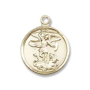 Gold Filled St. Michael the Archangel Medal Pendant Charm 