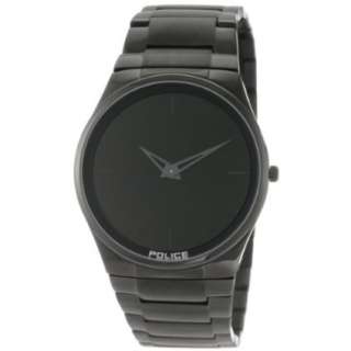   black dial black ip steel bracelet watch shop all police be the first