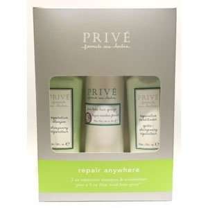 Prive Reparative Travel Set (Shampoo, Conditioner, Hold Hair Spray 3oz 