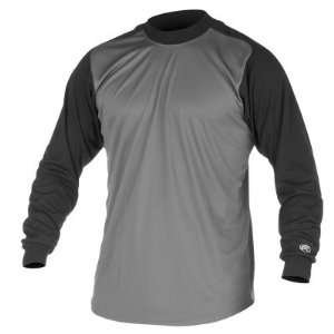 Rawlings LRMTMicrofiber Mock Adult Baseball Turtleneck   Large Dark 