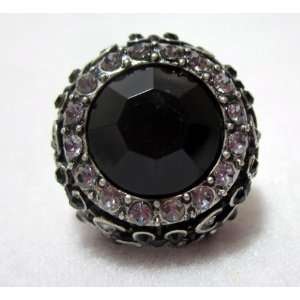  NEW Large Black Stone Adjustable Ring, Limited. Beauty