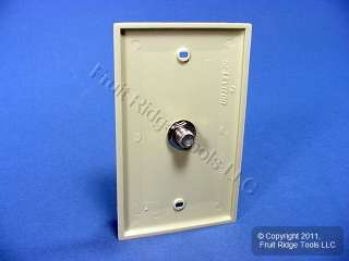 NEW Leviton Ivory Coaxial Cable Wall Plate Video Jack 078477813621 