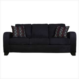Handy Living Torino Microfiber Sofa in Black TOR1 S54 AAA19 