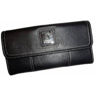 Womens Tignanello Wallet Touchables Flap Check Clutch Genuine Leather 