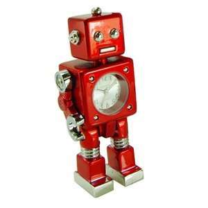  Novelty Miniature Robot Clock Mini TOKIBOT; Red 