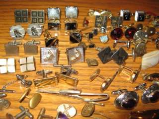 HUGE Mens Jewelry Lot 200 Pieces Incl.34 Pairs Cufflinks,Tie Clasps 