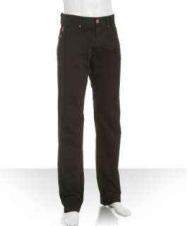 AG Adriano Goldschmied black stretch cotton Camden pants   