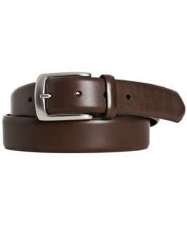 John Varvatos Star USA espresso hand stained leather belt   up 