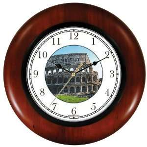  Colosseum Rome Italy   Famous Landmarks Wooden Wall Clock 