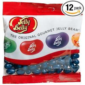 Jelly Belly Blueberry Jelly Beans, 3.5 Ounce Bags (Pack of 12)  