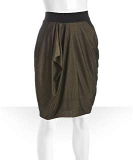 Marc by Marc Jacobs black and luster jersey draped skirt