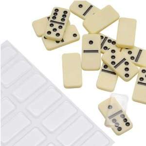  Plastic Domino Jewelry Pendant Tiles And Epoxy Stickers 