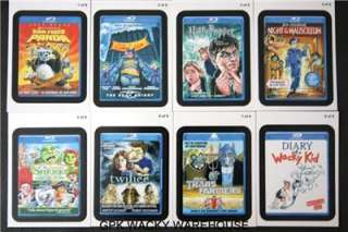 TOPPS WACKY PACKAGES ANS8 GO TO THE MOVIES 8 CARD SET  