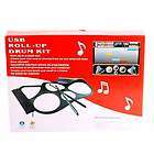 ELECTRONIC USB DIGITAL DRUM KIT PAD WITH STICKS AND ROL