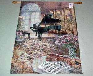 MUSIC ROOM Grand Piano Tapestry Wall Hanging ~ Lena Liu  